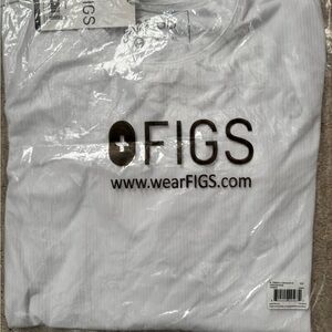 FIGS Ribbed Longsleeve Underscrub white XS NWT